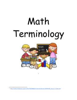 Math Terminology - South Glens Falls Central School District