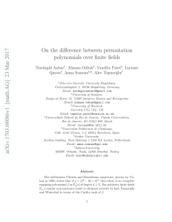 On the difference between permutation polynomials over finite fields