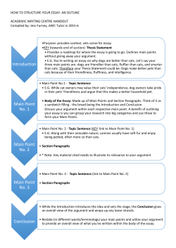 AWC Essay Structure Outline
