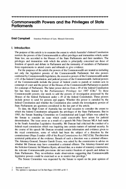 Campbell, Enid --- "Commonwealth Powers and Privileges of State