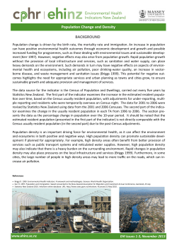 Population change and density