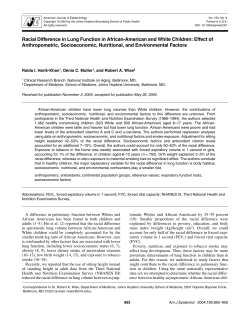 Racial Difference in Lung Function in African