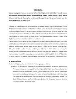 Communique on Flash Flood Findings