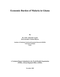 Economic Burden of Malaria in Ghana