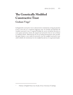 The Genetically Modified Constructive Trust