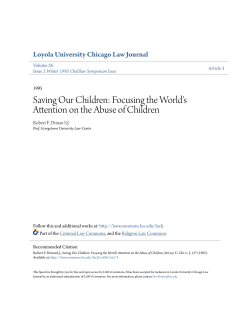 Saving Our Children: Focusing the World`s