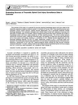 Evaluating Sources of Traumatic Spinal Cord