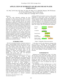 Application of Hydrogen Ion Beams for SOI Wafer Formation