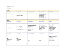 MPP Easter Term - Timetable April Monday 24 Tuesday 25