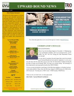 upward bound news - Utah Valley University