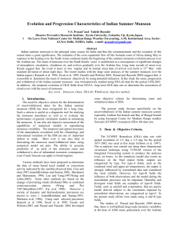 Evolution and Progression Characteristics of Indian Summer Monsoon