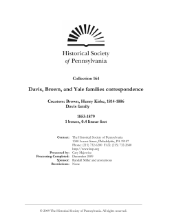 Davis, Brown, and Yale families correspondence