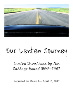 Click here for a pdf copy - College Mound United Methodist Church