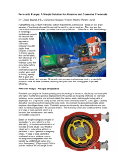 Peristaltic Pumps - Chemical Processing