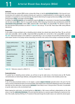 Arterial Blood-Gas Analysis (BGA)