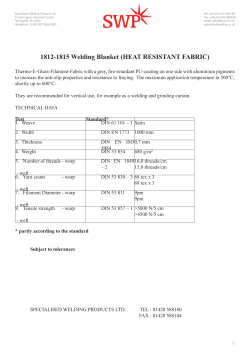 1812-1815 Welding Blanket (HEAT RESISTANT FABRIC)