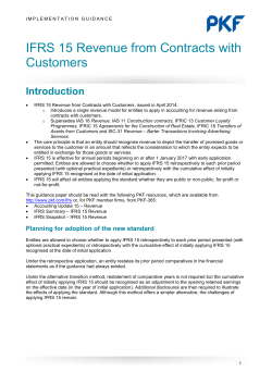 IFRS 15 Revenue from Contracts with Customers