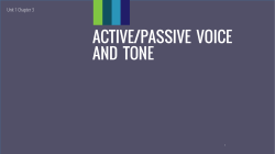 ActivePassiveVoiceTone