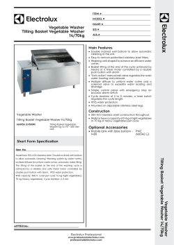 Tilting Basket Vegetable Washer 14/70kg