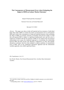 The Consequences of Measurement Error when Estimating the