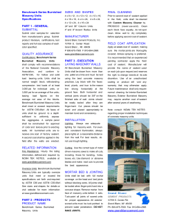 Benchmark Burnished Spec - Grand Blanc Cement Products