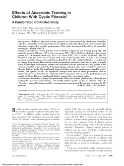 Effects of Anaerobic Training in Children With