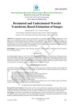 Decimated and Undecimated Wavelet Transforms Based