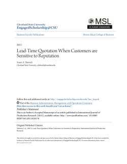 Lead-Time Quotation When Customers are Sensitive to Reputation