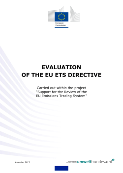 Evaluation of the EU ETS Directive