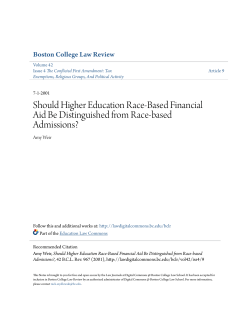 should higher education race- based financial aid be distinguished