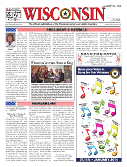 January 22, 2015 - American Legion Auxiliary Department of