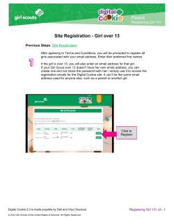 Parent Site Registration - Girl over 13