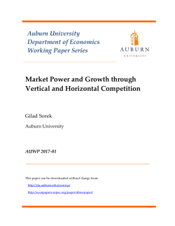 Market Power and Growth through Vertical and