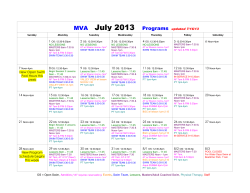 MVA July 2013 Programs updated 7/16/13