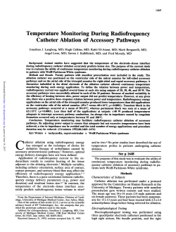 Temperature Monitoring During Radiofrequency