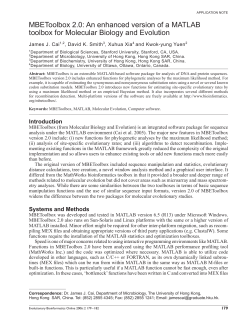 Cia et al.indd - Evolutionary Bioinformatics