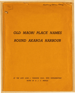 Old Maori place names round Akaroa harbour