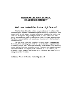MJHS Student Handbook 2016/2017