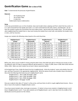Gentrification Game (for a class of 35)