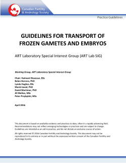 guidelines for transport of frozen gametes and embryos