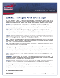 Guide to Accounting and Payroll Software Jargon