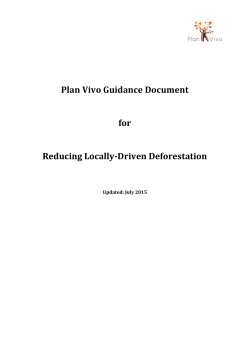 Guidance for reducing locally-driven deforestation