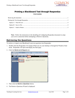 Printing a Blackboard Test through Respondus