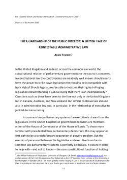 THE GUARDIANSHIP OF THE PUBLIC INTEREST:AB RITISH TALE