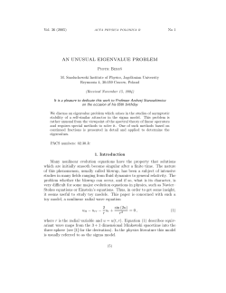AN UNUSUAL EIGENVALUE PROBLEM