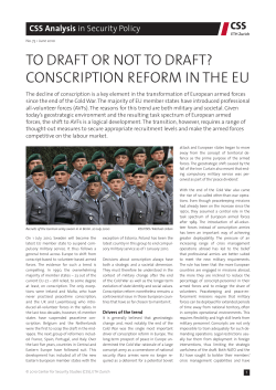 to draft or not to draft? conscription reform in the eu