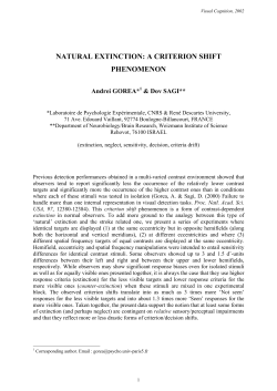 natural extinction: a criterion shift phenomenon