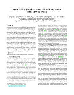 Latent Space Model for Road Networks to Predict Time