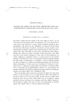 CHAPTER TWELVE BETWEEN THE STEPPE AND THE SOWN