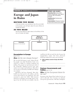 Europe and Japan in Ruins